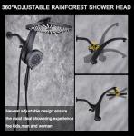 High Pressure Handheld Rain Shower Head Combo