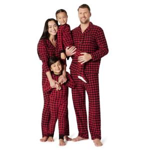Men's Holiday Family Pajama Set, Buffalo Check