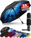 TUMELLA Compact Windproof Travel Umbrella - Lightweight & Stylish