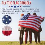 Heavy-Duty Nylon American Flag with Embroidered Stars