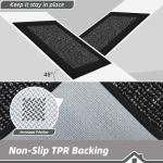 BEQHAUSE Non-Slip Indoor Door Mat, Washable Black