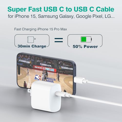 6.6ft USB-C Charging Cable for MacBook and iPad