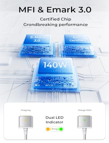 LISEN 140W USB-C Mag Safe Charger Cable