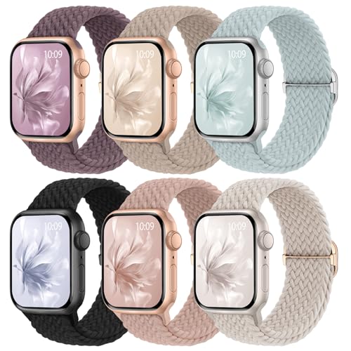 Braided Stretchy Bands for Apple Watch - 6 Pack
