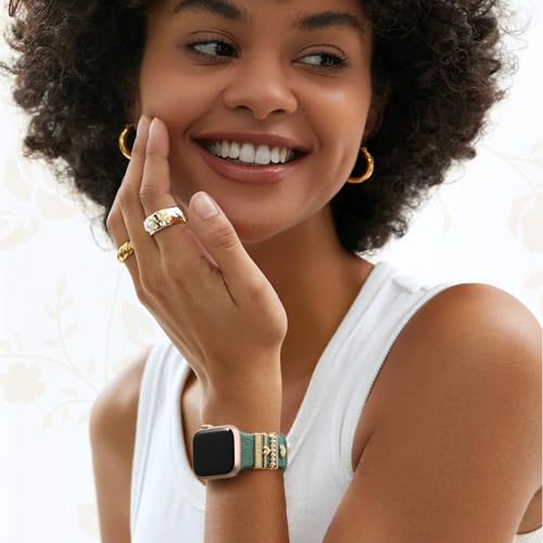 Flower Engraved Silicone Apple Watch Band for Women