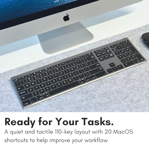 Macally Wireless Bluetooth Keyboard for Mac & iOS