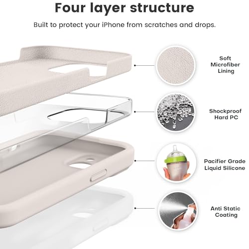 Vooii Liquid Silicone iPhone 13 Case - Stone