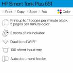 HP Smart Tank Plus 651 Wireless All-in-One Printer