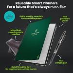 Reusable Smart Planner - Flexible, Undated, Green