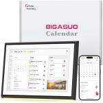 BIGASUO 10.1" Digital Calendar, Smart Touchscreen Interactive Display, Electronic Organizer for Monthly, Weekly & Daily Agenda, Chore Chart, Meal Planner, To Do List, Family Schedules, Picture Frame