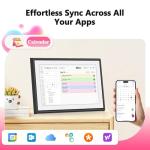 BIGASUO 10.1" Digital Calendar, Smart Touchscreen Interactive Display, Electronic Organizer for Monthly, Weekly & Daily Agenda, Chore Chart, Meal Planner, To Do List, Family Schedules, Picture Frame