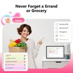 BIGASUO 10.1" Digital Calendar, Smart Touchscreen Interactive Display, Electronic Organizer for Monthly, Weekly & Daily Agenda, Chore Chart, Meal Planner, To Do List, Family Schedules, Picture Frame