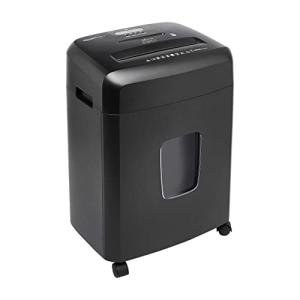 Amazon Basics Paper Shredder for Home and Office, New Model 15-Sheet Cross Cut, CD/Credit Card Shredder, 6 Gallon Wastebasket, Black