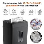 Bonsaii 12-Sheet Cross Cut Paper Shredder, 5.5 Gal Home Office Heavy Duty Shredder for Paper, Credit Card, Mail, Staples, with Transparent Window, High Security Level P-4 (C275-A)