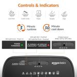 Amazon Basics 8-Sheet Cross Cut Paper Shredder and Credit Card Shredder - Black