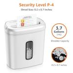 Amazon Basics Cross Cut Paper and Credit Card Shredder for Security - 8-Sheet, Heavy Duty, White