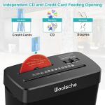 Woolsche Paper Shredder,10-Sheet Cross Cut with 3.43-Gallon Basket, P-4 Security Level,3-Mode Design - Shreds CD and Credit Card,Durable,Fast and Jam Proof for Home Office (ETL Certified)