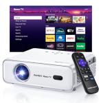 Aurzen Mini Smart Projector with Roku Streaming