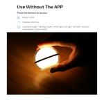 OLIGHT Sphere Smart Night Light, 75 lumens Stepless Dimming Table Lamp with Remotely APP Control, Magnetic Rechargeable RGB Ambient Lighting for Sleeping, Reading, and Relaxation