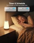 Bonsery Smart Table Lamp, Dimmable Nursery Night Light with App/Voice Control Compatible with Alexa, Led Desk Lamp with 32 Modes 2700-6500k & Music Sync, Bedside Lamp for Kids with Timer