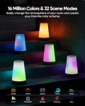 Bonsery Smart Table Lamp, Dimmable Nursery Night Light with App/Voice Control Compatible with Alexa, Led Desk Lamp with 32 Modes 2700-6500k & Music Sync, Bedside Lamp for Kids with Timer