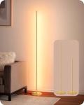 EDISHINE Slim Dimmable Corner Floor Lamp in Gold