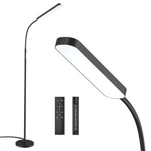Wio-Mio Floor lamp, 15w/1000lm Bright LED Floor Lamp with Stepless Adjustable 3000K-6000K Colors and Dimmer, Remote and Touch Control, Adjustable Floor Lamp for Living Room