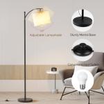 SUNMORY Modern Arc Floor Lamp with Adjustable Shade