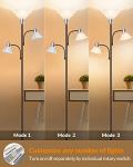 LEPOWER 9W LED Floor Lamp with Adjustable Reading Light