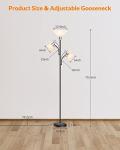 LEPOWER 9W LED Floor Lamp with Adjustable Reading Light