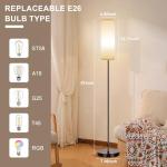 Dimmable Modern Corner Floor Lamp with Remote
