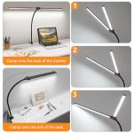 ShineTech Adjustable LED Desk Lamp with Clamp