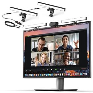 HumanCentric Video Conference Lighting - Webcam Light for Streaming, LED Monitor and Laptop Light for Video Conferencing, Zoom Lighting for Computer, Replace Ring Light for Zoom Meeting, Double Kit