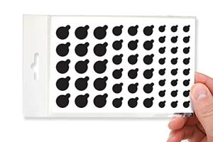 Webcam Vinyl Covers - Restickable, Black 57-Pack