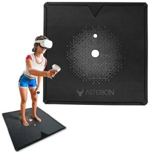 Asterion Rollable 41" VR Mat |Anti-Fatigue| *Black* Thicker,Softer,Lighter- Virtual Reality Floor Orientation Mat for Meta Quest and Other VR/MR headsets