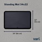 Vari Standing Mat 34x22 (VariDesk) - Anti Fatigue Non-Slip Mat for Standing Desk, Cushioned for Comfort, Indoor Floor Mat for Home, Office, or Kitchen - Black