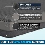 ComfiLife Anti Fatigue Floor Mat – 3/4 Inch Thick Kitchen Mats for Floor, Standing Desk Mat, Kitchen Rug – Comfort at Home, Office – Durable – Stain Resistant – Non-Slip Bottom (20" x 39", Black)