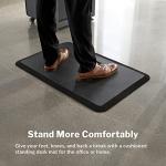 Vari Standing Mat 34x22 (VariDesk) - Anti Fatigue Non-Slip Mat for Standing Desk, Cushioned for Comfort, Indoor Floor Mat for Home, Office, or Kitchen - Black