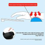 LINGSFIRE Memory Foam Mouse Wrist Rest Keyboard Wrist Rest Pad Anti-Skid Mousepad Support Wrist Rest Mat for Office Computer Laptop Mac- Durable Comfortable Lightweight Easy Typing(5.1 * 2.8" Black)