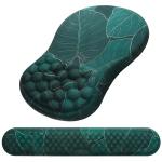 Ergonomic Wrist Support Mouse Pad - Banana Leaf Green