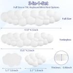 Cute Cloud Memory Foam Wrist Rest Set