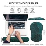 Ergonomic Wrist Support Mouse Pad - Banana Leaf Green