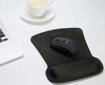 Amazon Basics Gel Wrist Support Mouse Pad, Black