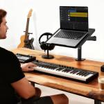 Adjustable Laptop Desk Mount with Cooling Tray