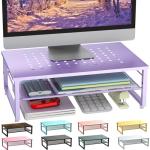 Gianotter Metal Dual-Level Monitor Stand - Purple