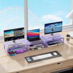 Gianotter Metal Dual-Level Monitor Stand - Purple