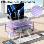 Gianotter Metal Dual-Level Monitor Stand - Purple