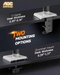 AOC Adjustable Gas Spring Monitor Mount for 17-32
