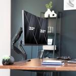 VIVO Dual Arm Adjustable Monitor Desk Mount