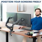VIVO Dual Arm Adjustable Monitor Desk Mount